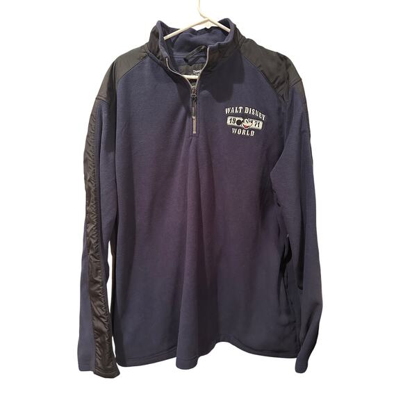 NWT Disney Parks Walt Disney World 1971 Embossed Quarter Zip Pullover Jacket XL - Picture 1 of 6
